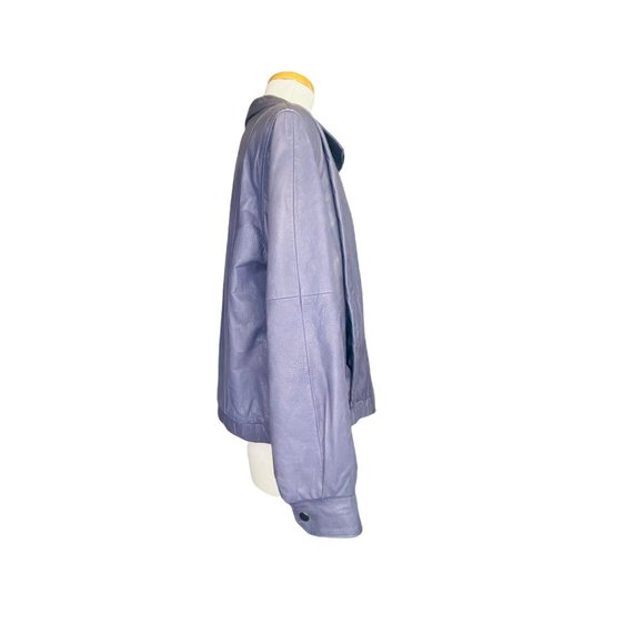 North Beach Leather San Francisco Moto Leather Jacket Vintage 80s Size 10 EUC - Picture 6 of 9